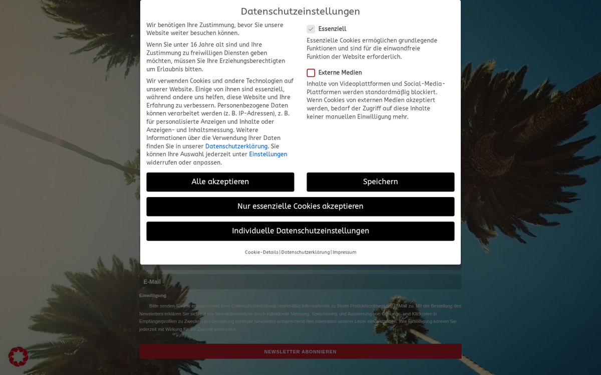 Website Screenshot: aran LA – Fashion & Luxury